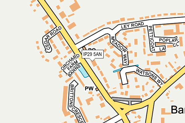 IP29 5AN map - OS OpenMap – Local (Ordnance Survey) IP29 5AN map - OS OpenMap – Local (Ordnance Survey)