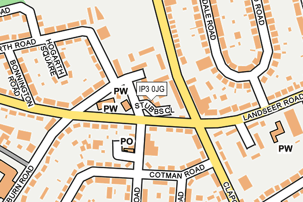 IP3 0JG map - OS OpenMap – Local (Ordnance Survey) IP3 0JG map - OS OpenMap – Local (Ordnance Survey)