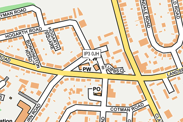 IP3 0JH map - OS OpenMap – Local (Ordnance Survey) IP3 0JH map - OS OpenMap – Local (Ordnance Survey)
