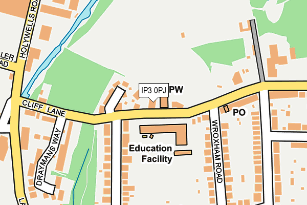 IP3 0PJ map - OS OpenMap – Local (Ordnance Survey) IP3 0PJ map - OS OpenMap – Local (Ordnance Survey)