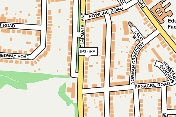 IP3 0RA map - OS OpenMap – Local (Ordnance Survey) IP3 0RA map - OS OpenMap – Local (Ordnance Survey)