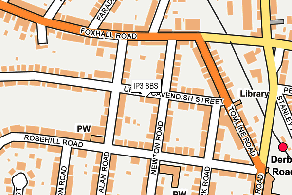 IP3 8BS map - OS OpenMap – Local (Ordnance Survey) IP3 8BS map - OS OpenMap – Local (Ordnance Survey)