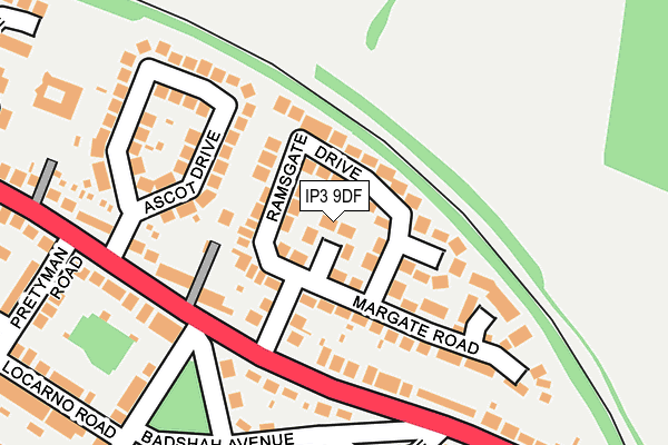 IP3 9DF map - OS OpenMap – Local (Ordnance Survey) IP3 9DF map - OS OpenMap – Local (Ordnance Survey)