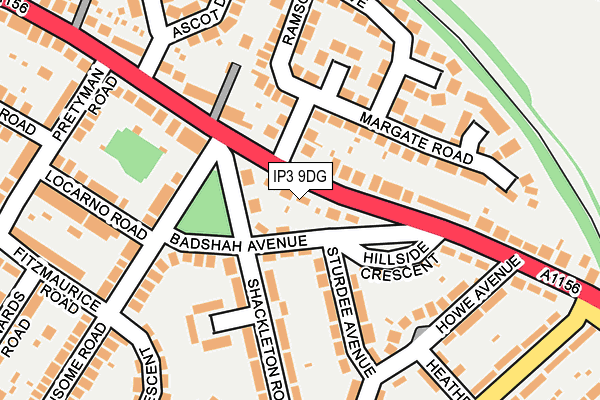 IP3 9DG map - OS OpenMap – Local (Ordnance Survey) IP3 9DG map - OS OpenMap – Local (Ordnance Survey)