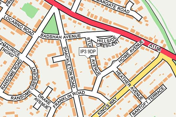 IP3 9DP map - OS OpenMap – Local (Ordnance Survey) IP3 9DP map - OS OpenMap – Local (Ordnance Survey)