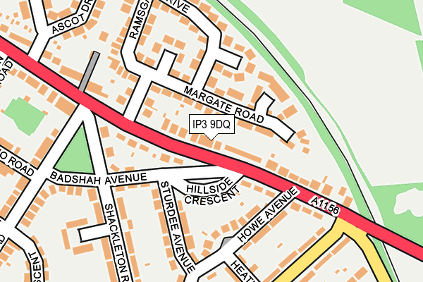 IP3 9DQ map - OS OpenMap – Local (Ordnance Survey) IP3 9DQ map - OS OpenMap – Local (Ordnance Survey)