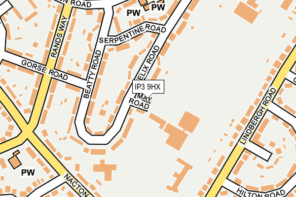 IP3 9HX map - OS OpenMap – Local (Ordnance Survey) IP3 9HX map - OS OpenMap – Local (Ordnance Survey)