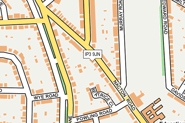 IP3 9JN map - OS OpenMap – Local (Ordnance Survey) IP3 9JN map - OS OpenMap – Local (Ordnance Survey)