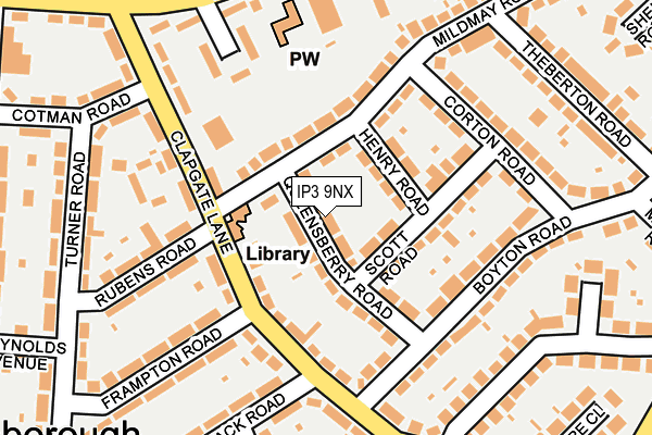 IP3 9NX map - OS OpenMap – Local (Ordnance Survey) IP3 9NX map - OS OpenMap – Local (Ordnance Survey)