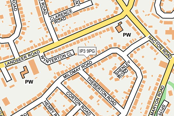IP3 9PG map - OS OpenMap – Local (Ordnance Survey) IP3 9PG map - OS OpenMap – Local (Ordnance Survey)