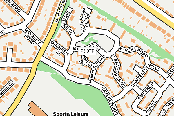 IP3 9TP map - OS OpenMap – Local (Ordnance Survey) IP3 9TP map - OS OpenMap – Local (Ordnance Survey)