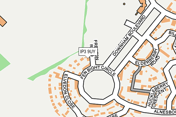 IP3 9UY map - OS OpenMap – Local (Ordnance Survey) IP3 9UY map - OS OpenMap – Local (Ordnance Survey)