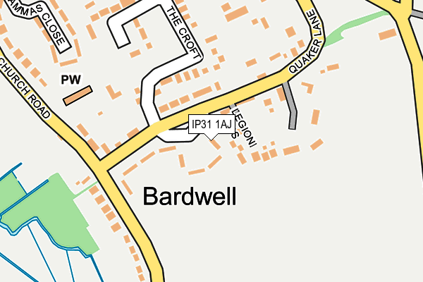 IP31 1AJ map - OS OpenMap – Local (Ordnance Survey) IP31 1AJ map - OS OpenMap – Local (Ordnance Survey)