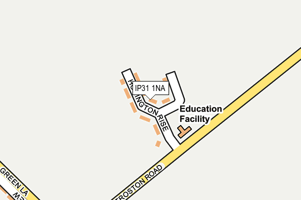 IP31 1NA map - OS OpenMap – Local (Ordnance Survey) IP31 1NA map - OS OpenMap – Local (Ordnance Survey)