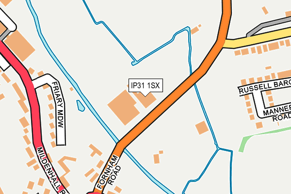 IP31 1SX map - OS OpenMap – Local (Ordnance Survey) IP31 1SX map - OS OpenMap – Local (Ordnance Survey)