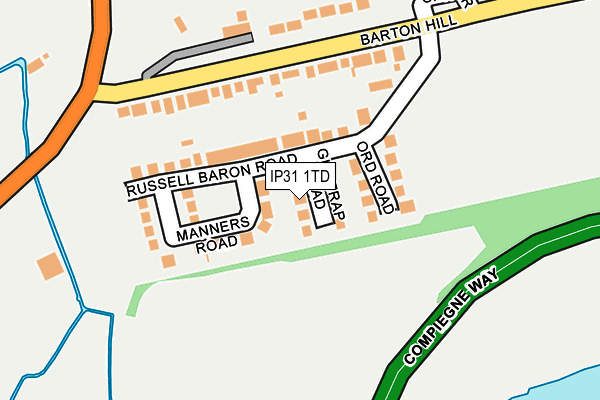 IP31 1TD map - OS OpenMap – Local (Ordnance Survey) IP31 1TD map - OS OpenMap – Local (Ordnance Survey)