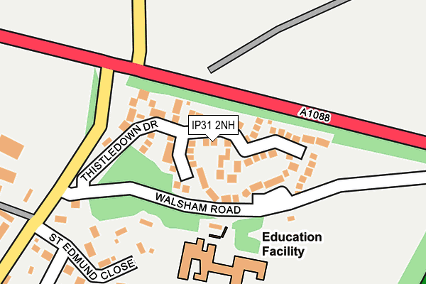IP31 2NH map - OS OpenMap – Local (Ordnance Survey) IP31 2NH map - OS OpenMap – Local (Ordnance Survey)