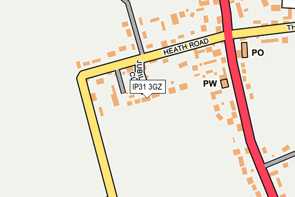 IP31 3GZ map - OS OpenMap – Local (Ordnance Survey) IP31 3GZ map - OS OpenMap – Local (Ordnance Survey)