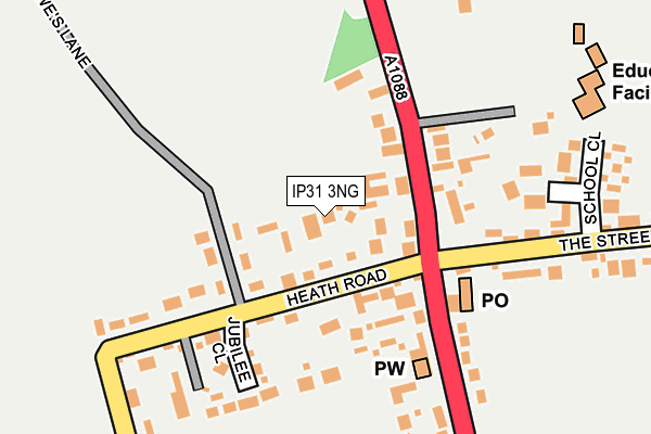 IP31 3NG map - OS OpenMap – Local (Ordnance Survey) IP31 3NG map - OS OpenMap – Local (Ordnance Survey)