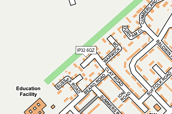 IP32 6QZ map - OS OpenMap – Local (Ordnance Survey) IP32 6QZ map - OS OpenMap – Local (Ordnance Survey)
