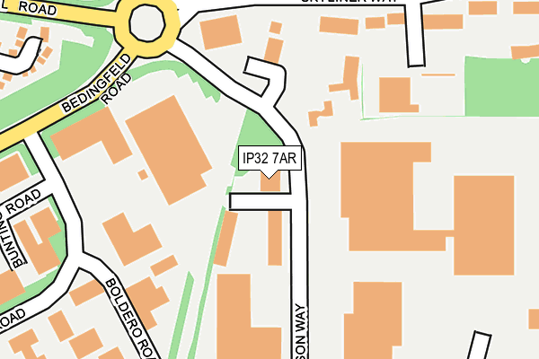 IP32 7AR map - OS OpenMap – Local (Ordnance Survey)