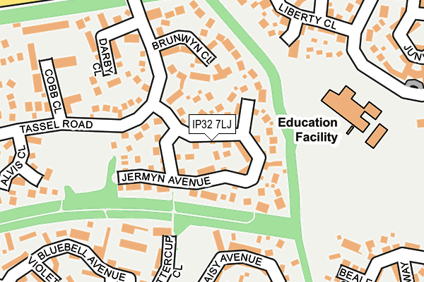 IP32 7LJ map - OS OpenMap – Local (Ordnance Survey) IP32 7LJ map - OS OpenMap – Local (Ordnance Survey)
