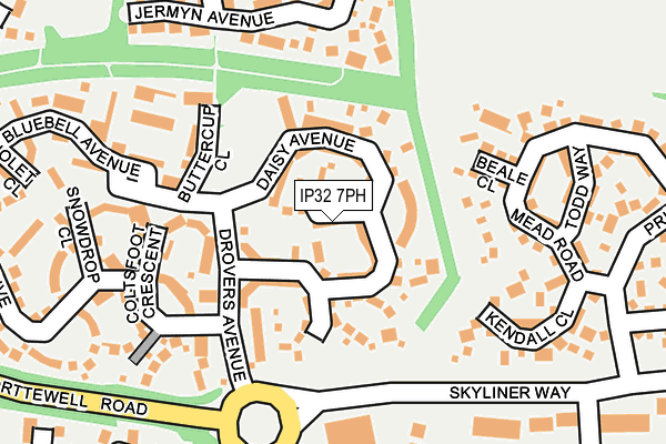 IP32 7PH map - OS OpenMap – Local (Ordnance Survey)