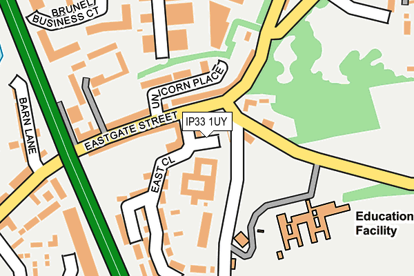 IP33 1UY map - OS OpenMap – Local (Ordnance Survey) IP33 1UY map - OS OpenMap – Local (Ordnance Survey)