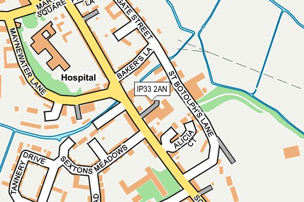 IP33 2AN map - OS OpenMap – Local (Ordnance Survey) IP33 2AN map - OS OpenMap – Local (Ordnance Survey)