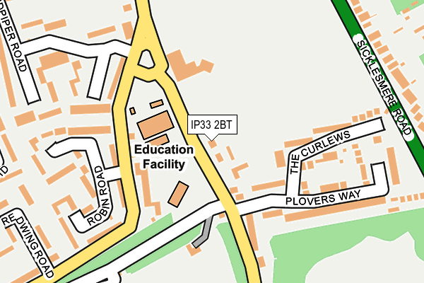 IP33 2BT map - OS OpenMap – Local (Ordnance Survey) IP33 2BT map - OS OpenMap – Local (Ordnance Survey)
