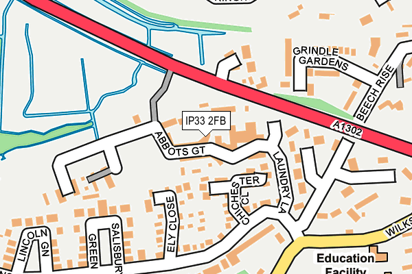 IP33 2FB map - OS OpenMap – Local (Ordnance Survey) IP33 2FB map - OS OpenMap – Local (Ordnance Survey)