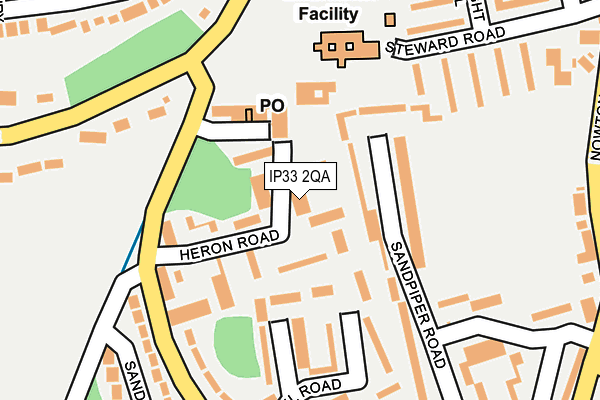 IP33 2QA map - OS OpenMap – Local (Ordnance Survey) IP33 2QA map - OS OpenMap – Local (Ordnance Survey)