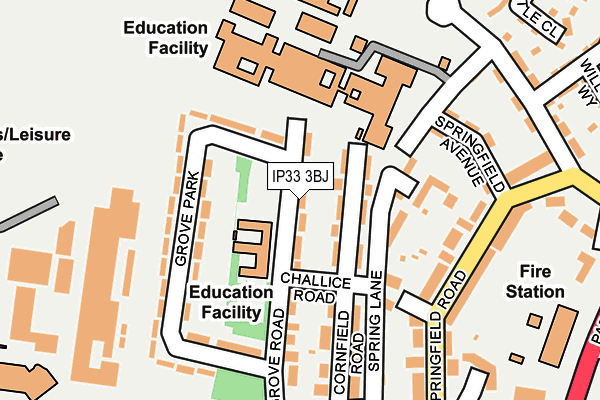 IP33 3BJ map - OS OpenMap – Local (Ordnance Survey) IP33 3BJ map - OS OpenMap – Local (Ordnance Survey)
