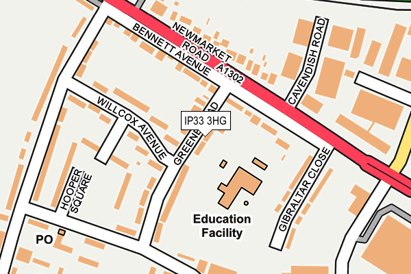 IP33 3HG map - OS OpenMap – Local (Ordnance Survey) IP33 3HG map - OS OpenMap – Local (Ordnance Survey)