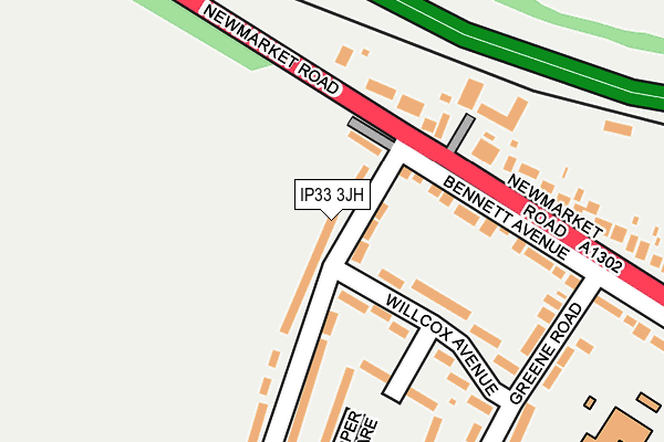 IP33 3JH map - OS OpenMap – Local (Ordnance Survey) IP33 3JH map - OS OpenMap – Local (Ordnance Survey)