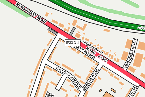 IP33 3JJ map - OS OpenMap – Local (Ordnance Survey) IP33 3JJ map - OS OpenMap – Local (Ordnance Survey)
