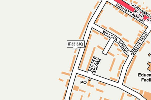 IP33 3JQ map - OS OpenMap – Local (Ordnance Survey) IP33 3JQ map - OS OpenMap – Local (Ordnance Survey)