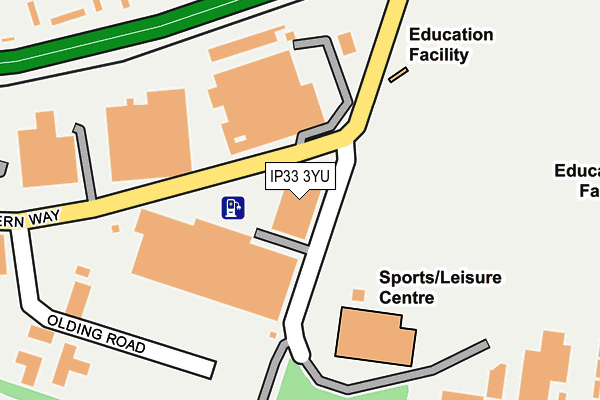 IP33 3YU map - OS OpenMap – Local (Ordnance Survey) IP33 3YU map - OS OpenMap – Local (Ordnance Survey)