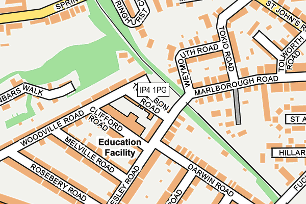 IP4 1PG map - OS OpenMap – Local (Ordnance Survey) IP4 1PG map - OS OpenMap – Local (Ordnance Survey)