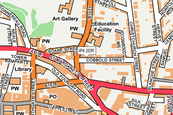IP4 2DR map - OS OpenMap – Local (Ordnance Survey) IP4 2DR map - OS OpenMap – Local (Ordnance Survey)
