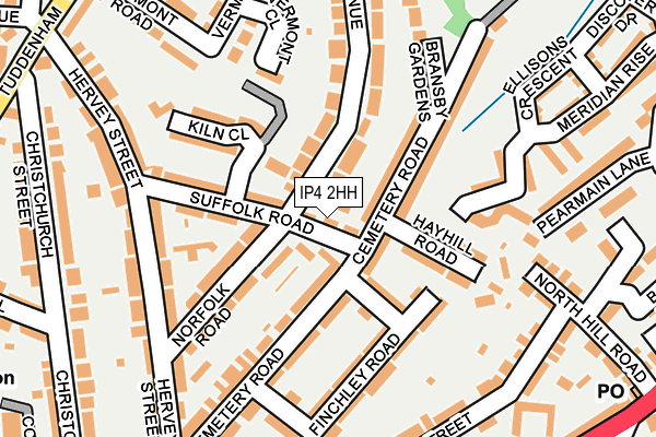 IP4 2HH map - OS OpenMap – Local (Ordnance Survey) IP4 2HH map - OS OpenMap – Local (Ordnance Survey)