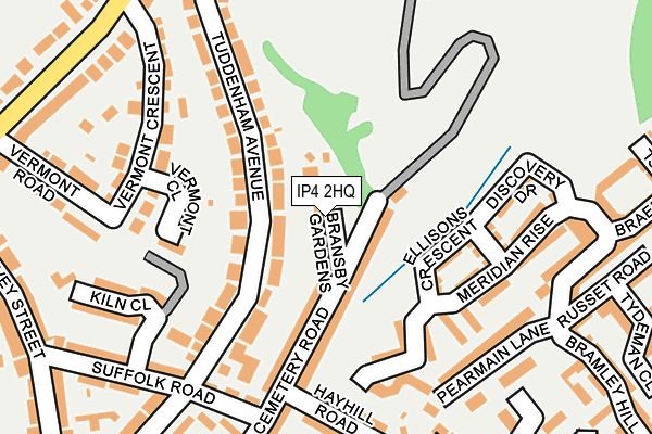IP4 2HQ map - OS OpenMap – Local (Ordnance Survey) IP4 2HQ map - OS OpenMap – Local (Ordnance Survey)