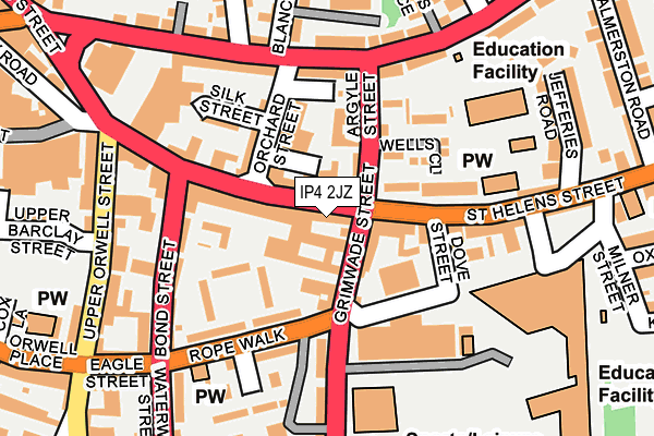 IP4 2JZ map - OS OpenMap – Local (Ordnance Survey) IP4 2JZ map - OS OpenMap – Local (Ordnance Survey)