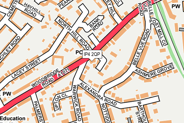 IP4 2QP map - OS OpenMap – Local (Ordnance Survey) IP4 2QP map - OS OpenMap – Local (Ordnance Survey)