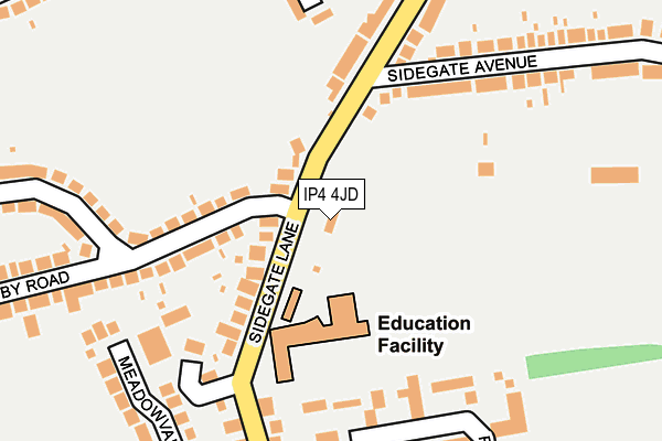 IP4 4JD map - OS OpenMap – Local (Ordnance Survey) IP4 4JD map - OS OpenMap – Local (Ordnance Survey)