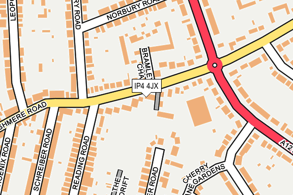 IP4 4JX map - OS OpenMap – Local (Ordnance Survey) IP4 4JX map - OS OpenMap – Local (Ordnance Survey)