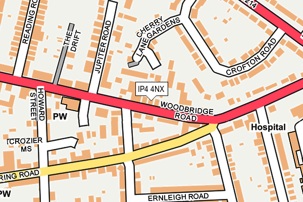 IP4 4NX map - OS OpenMap – Local (Ordnance Survey) IP4 4NX map - OS OpenMap – Local (Ordnance Survey)
