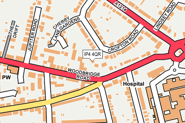 IP4 4QR map - OS OpenMap – Local (Ordnance Survey) IP4 4QR map - OS OpenMap – Local (Ordnance Survey)