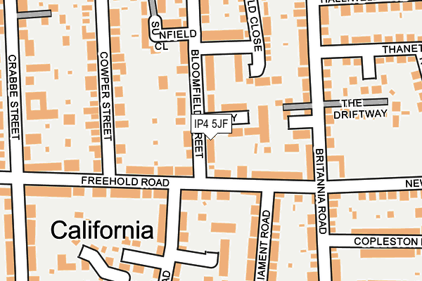 IP4 5JF map - OS OpenMap – Local (Ordnance Survey) IP4 5JF map - OS OpenMap – Local (Ordnance Survey)