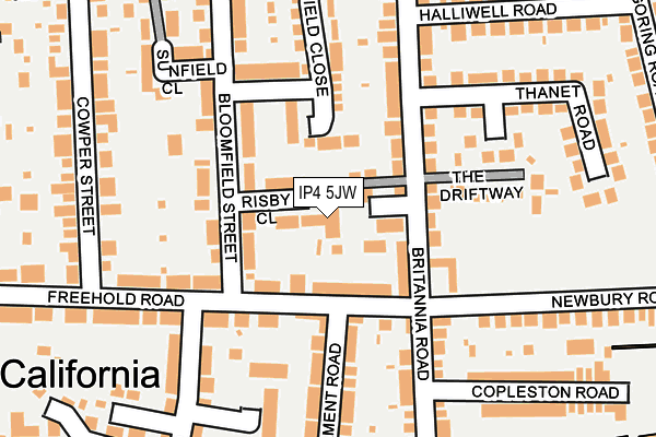 IP4 5JW map - OS OpenMap – Local (Ordnance Survey) IP4 5JW map - OS OpenMap – Local (Ordnance Survey)